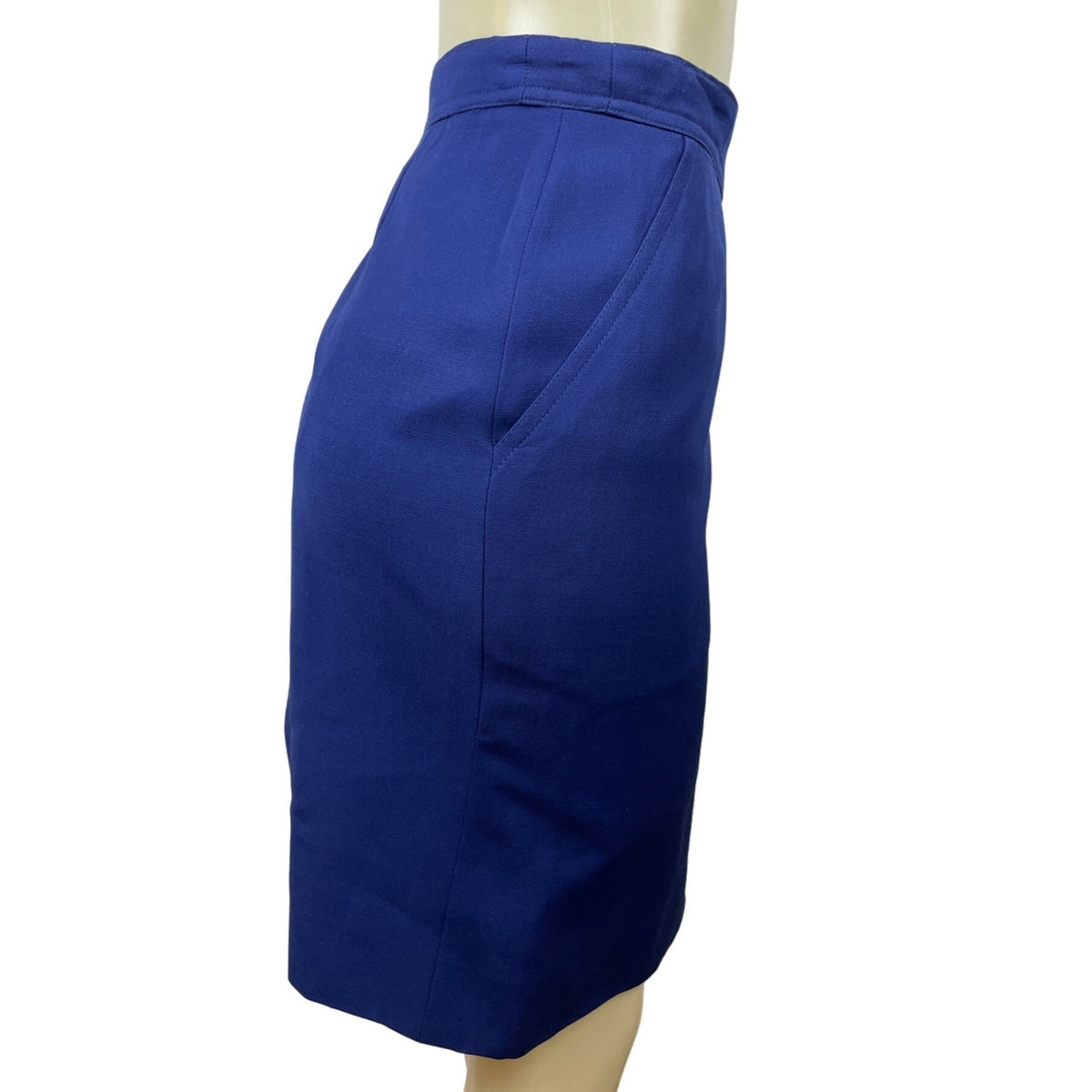 Escada Women’s Navy Blue Zip Up Knee Length Skirt Size 38