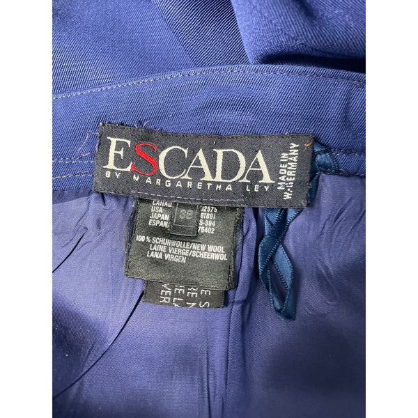 Escada Women’s Navy Blue Zip Up Knee Length Skirt Size 38