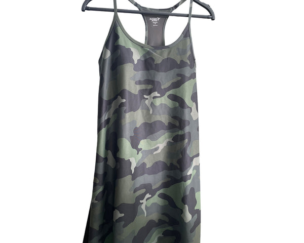 Old Navy Active Womens Camo Powersoft Tank Dress Medium Moisture-Wicking Stretchy NWT