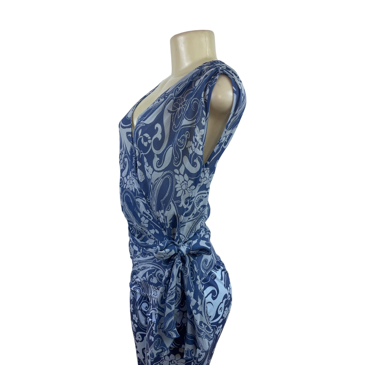 The Limited Women’s Blue & White Paisley Wrap Top & Capri Pants Set Sz S/6 - New