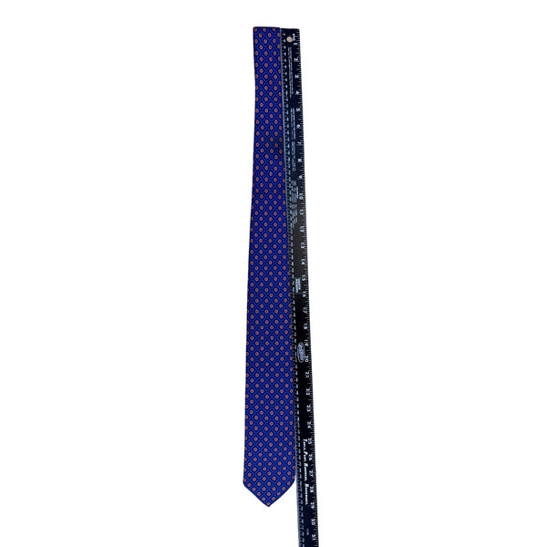 Vintage Brooks Brothers Blue Silk Floral Pattern Tie 58" Long Made In USA