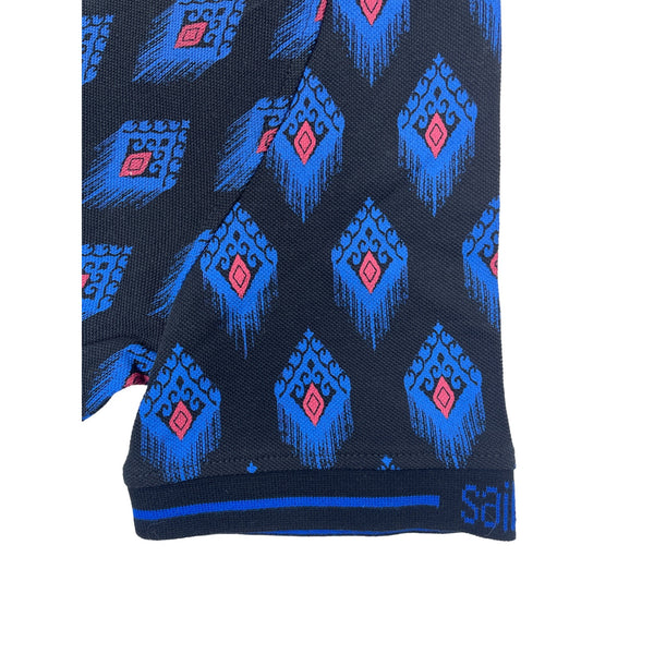 Sailor Men’s Black and Blue Monogram Polo Sz M - NWT