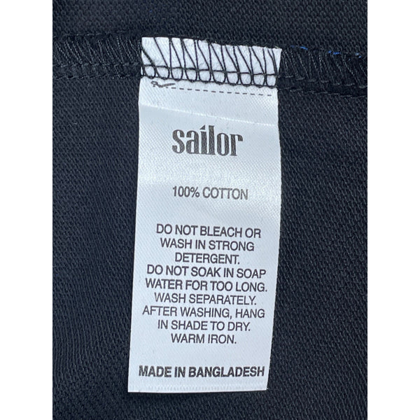 Sailor Men’s Black and Blue Monogram Polo Sz M - NWT