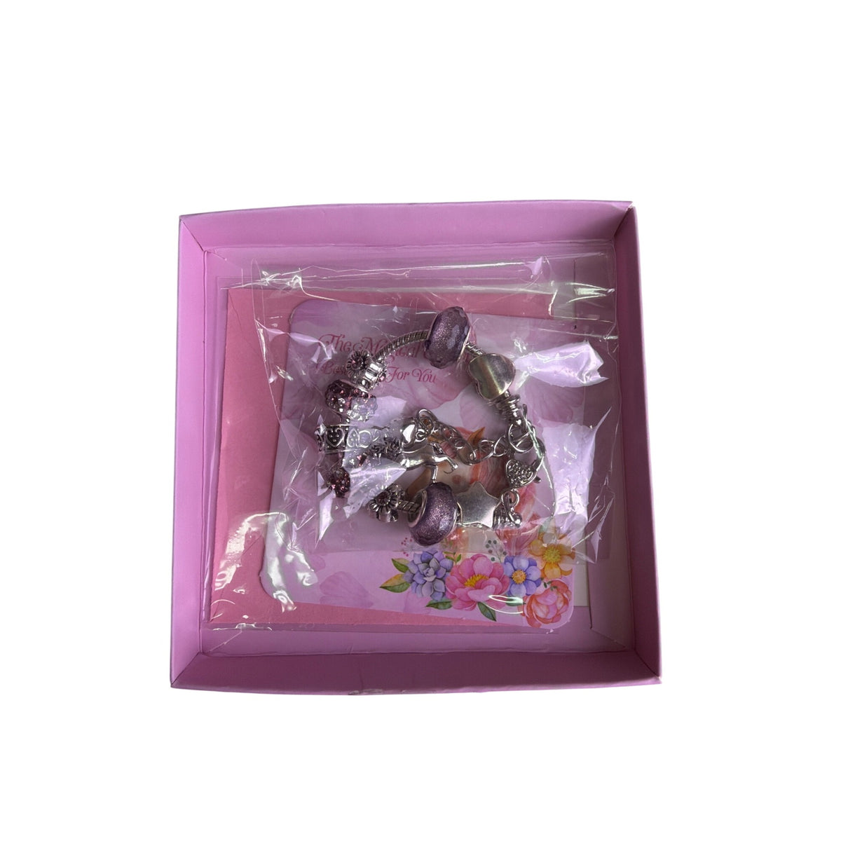 The Magical Unicorn Girls Pink Crystal Charm Bracelet 14 Cm Gift Box China