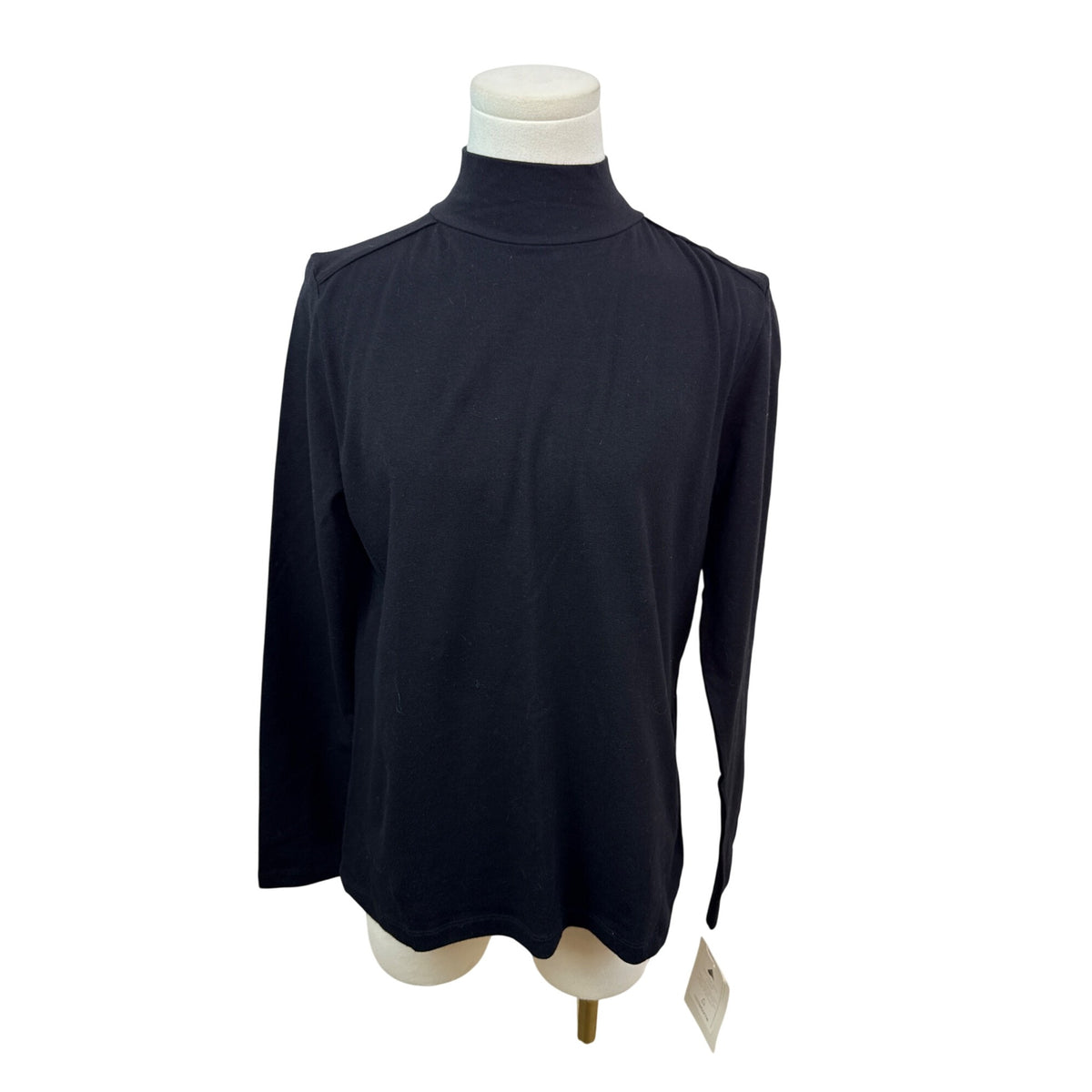 Liz Claiborne Women’s Black Mock Neck Long Sleeve Shirt Sz M - New