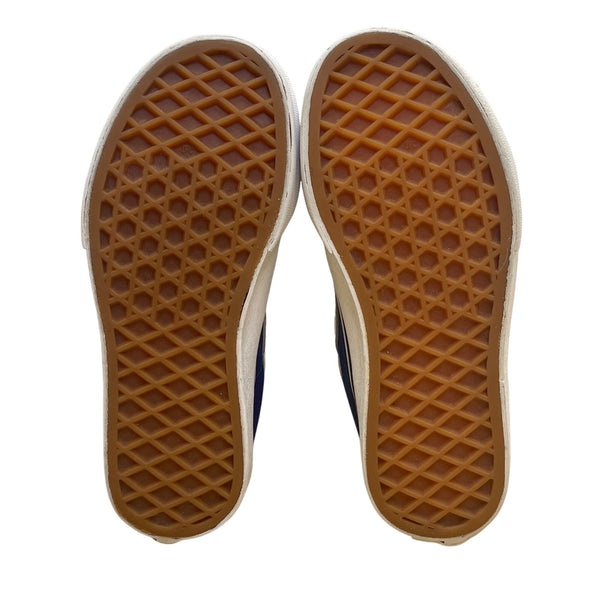 Vans Kids Blue Canvas Checkerboard Laces High-Top Skate Shoes Sneakers Size 13