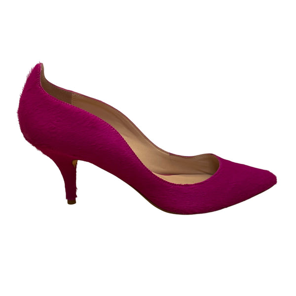 Loeffler Randall Women’s Magenta Pony style Pointed Toe Kitten Heels Size 9.5B