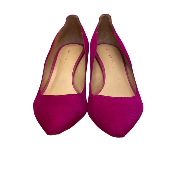 Loeffler Randall Women’s Magenta Pony style Pointed Toe Kitten Heels Size 9.5B