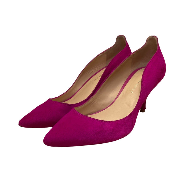 Loeffler Randall Women’s Magenta Pony style Pointed Toe Kitten Heels Size 9.5B