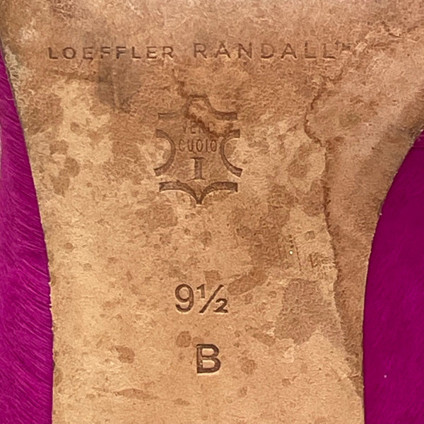 Loeffler Randall Women’s Magenta Pony style Pointed Toe Kitten Heels Size 9.5B