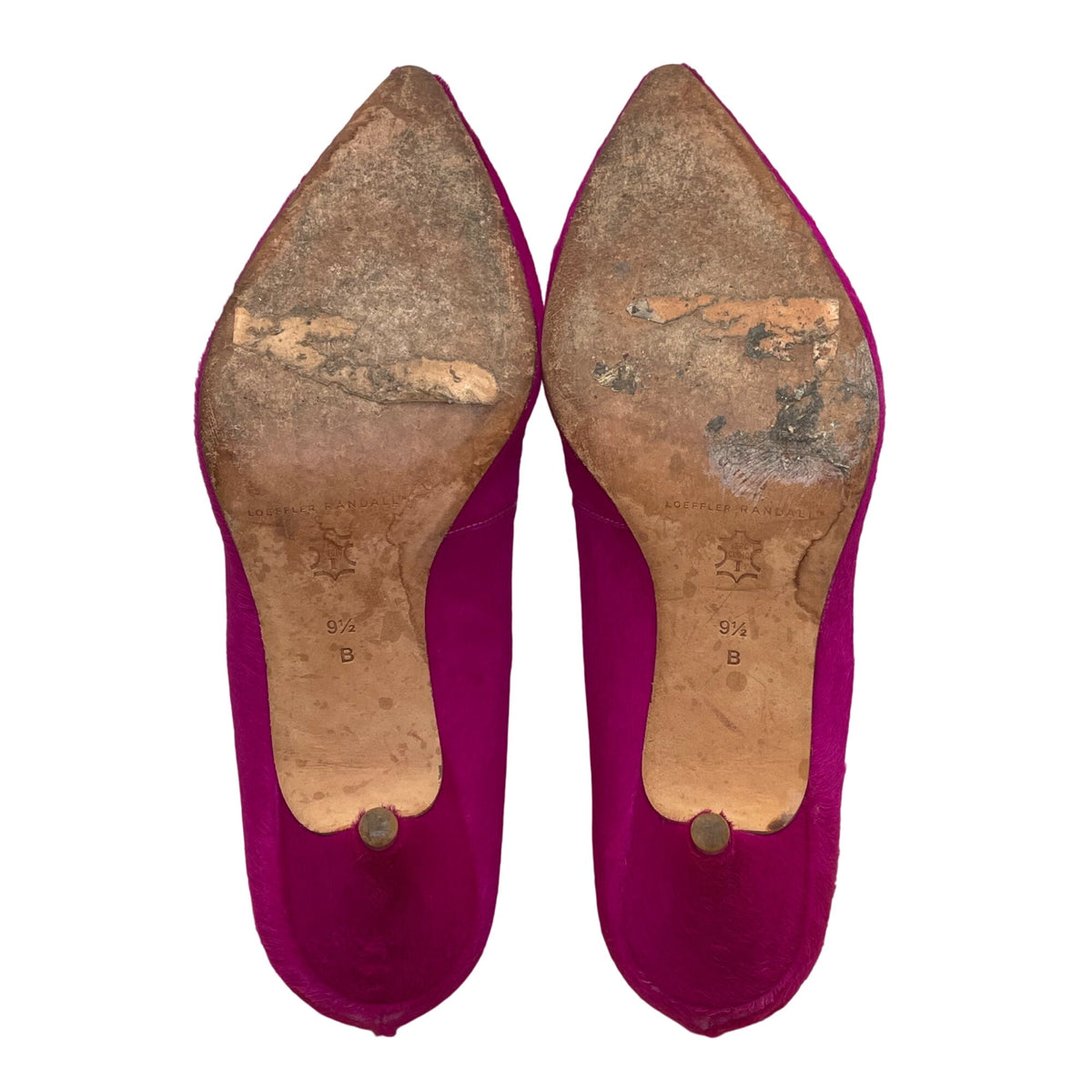 Loeffler Randall Women’s Magenta Pony style Pointed Toe Kitten Heels Size 9.5B