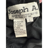 Joseph A. Womens Black Silk Blend Faux Fur Collar Sleeveless Sweater Top Size L