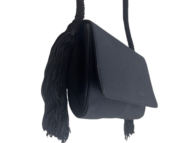 Vintage Morris Moskowitz Women's Black Crossbody Clutch Sz S