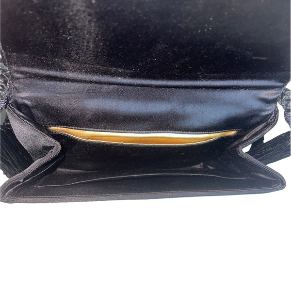 Vintage Morris Moskowitz Women's Black Crossbody Clutch Sz S
