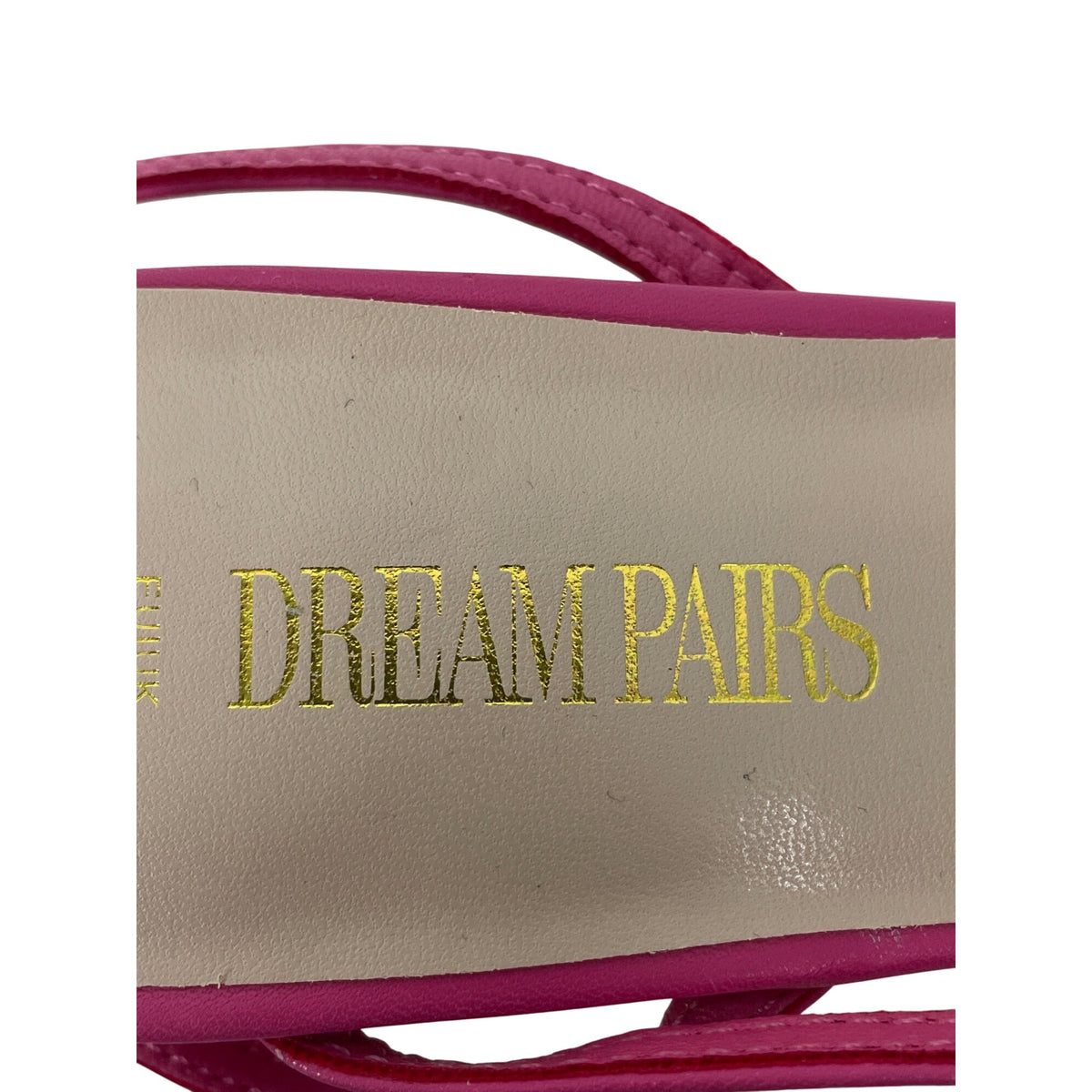 Dream Pairs Womens Pink Faux Leather Strappy Block High Heels Size 7.5 Elegance