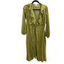 Fashion Nova Womens Green Ruffle Midi Dress Long Sleeve