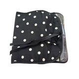 Polka Dot Black Travel Jewelry Case Roll-Up Nylon & PVC Organizer