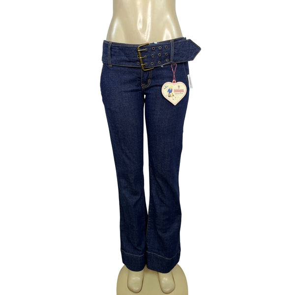 Bubblegum Women's Blue Dark Washed Bootcut Jeans Sz 7/8