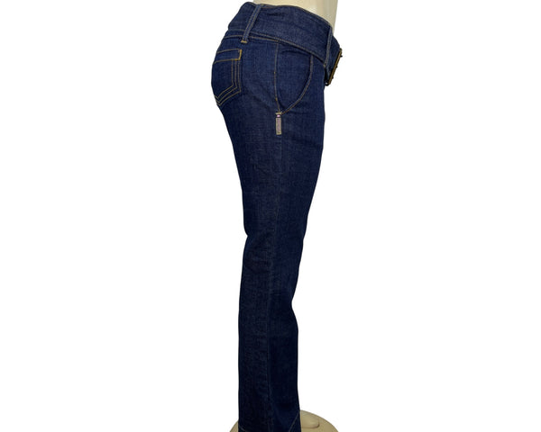 Bubblegum Women's Blue Dark Washed Bootcut Jeans Sz 7/8