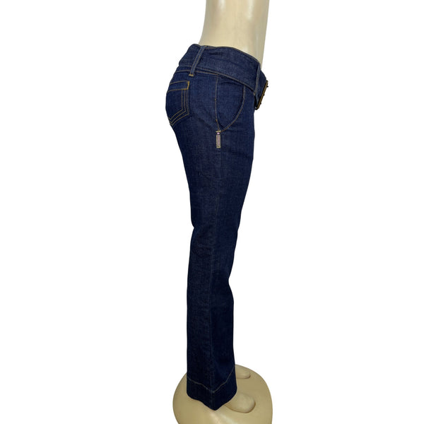 Bubblegum Women's Blue Dark Washed Bootcut Jeans Sz 7/8