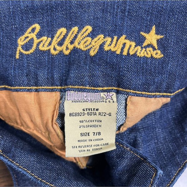 Bubblegum Women's Blue Dark Washed Bootcut Jeans Sz 7/8