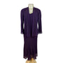 R&M Richard’s Women’s Purple Sleeveless Formal Dress With Matching Jacket Sz 8