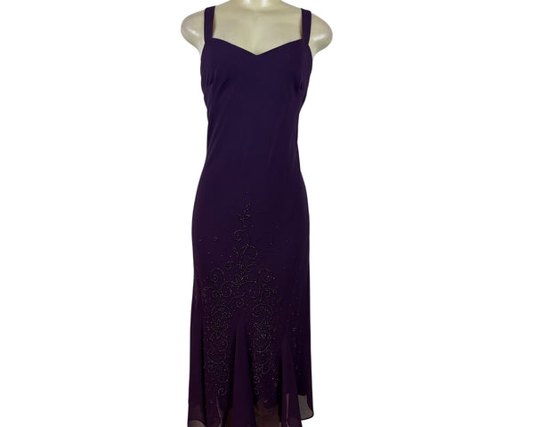 R&M Richard’s Women’s Purple Sleeveless Formal Dress With Matching Jacket Sz 8