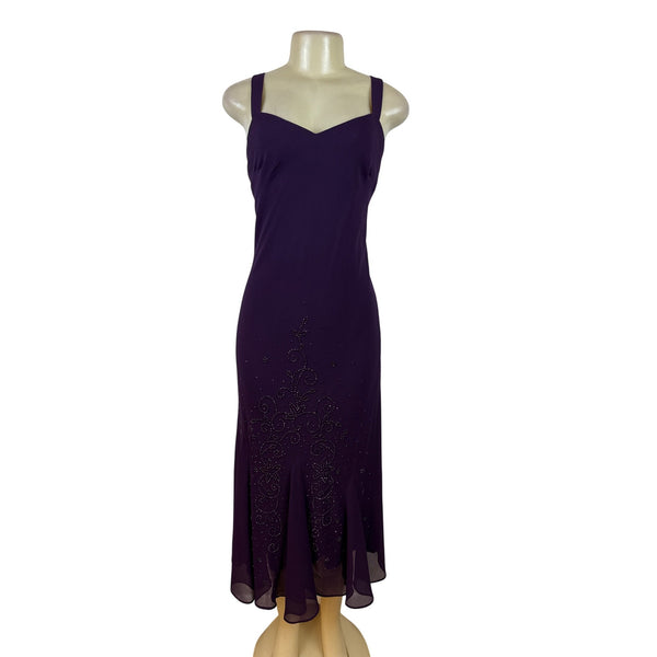 R&M Richard’s Women’s Purple Sleeveless Formal Dress With Matching Jacket Sz 8