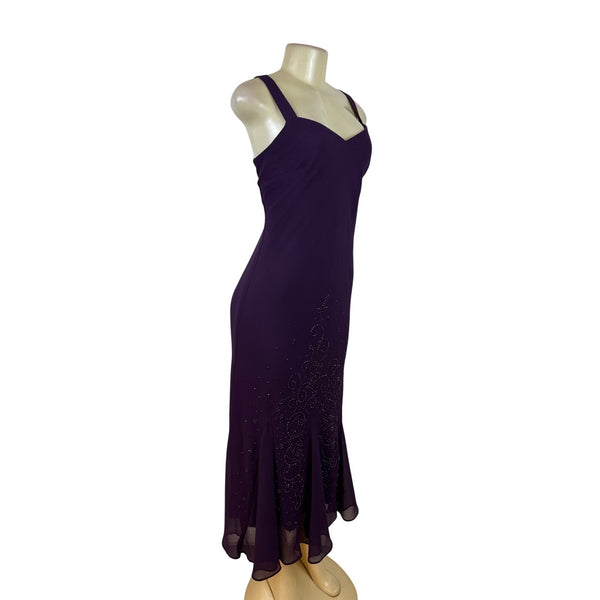 R&M Richard’s Women’s Purple Sleeveless Formal Dress With Matching Jacket Sz 8