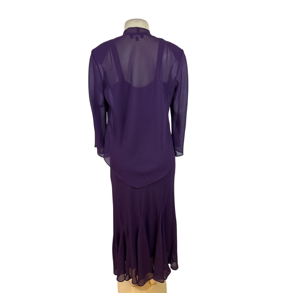 R&M Richard’s Women’s Purple Sleeveless Formal Dress With Matching Jacket Sz 8