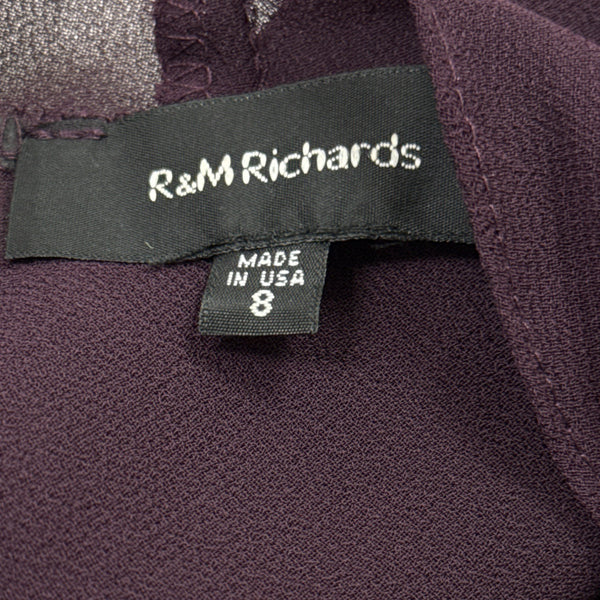 R&M Richard’s Women’s Purple Sleeveless Formal Dress With Matching Jacket Sz 8