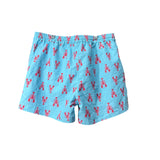 South Beach Mens Light Blue Lobster Print Swim Shorts Size M Polyester Lightweight