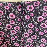 Lush Black Ditsy Floral Dress With Side Tie & Ruffled Hem Sz XS - New