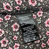 Lush Black Ditsy Floral Dress With Side Tie & Ruffled Hem Sz XS - New