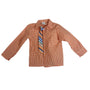 Izod Boys Orange Gingham Shirt & Striped Clip-On Tie Set Size 6