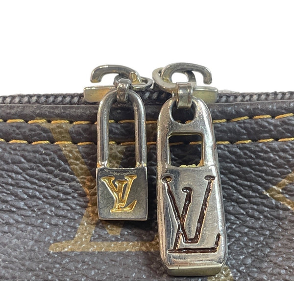 Louis Vuitton Monogram Canvas Alma PM Tote Brown Leather Gold-Tone Hardware Sz M
