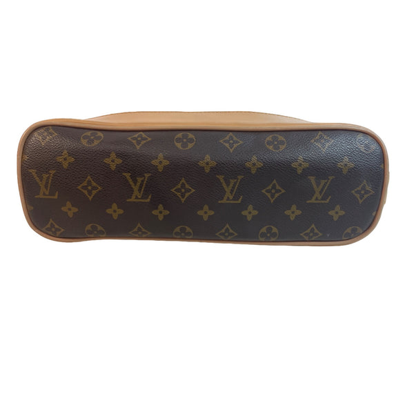Louis Vuitton Monogram Canvas Alma PM Tote Brown Leather Gold-Tone Hardware Sz M