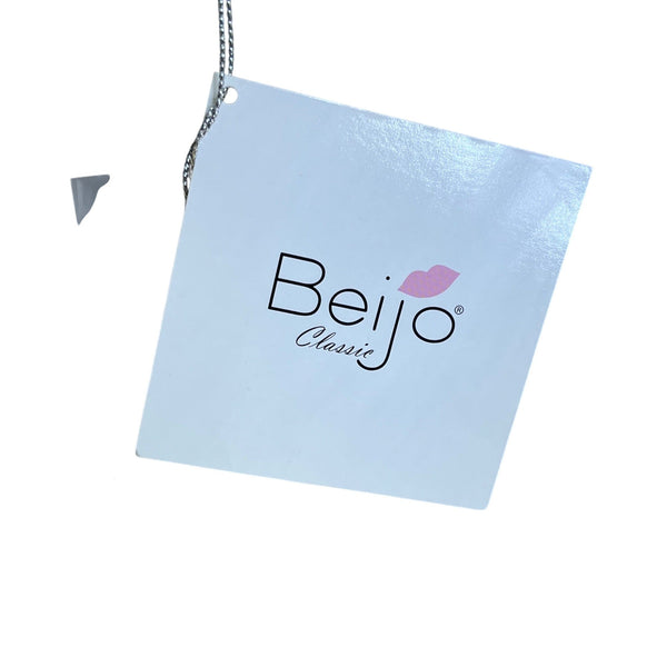 Beijo Classic Women’s Patent Gray With Black Straps & Silver Logo Tote Bag Sz L