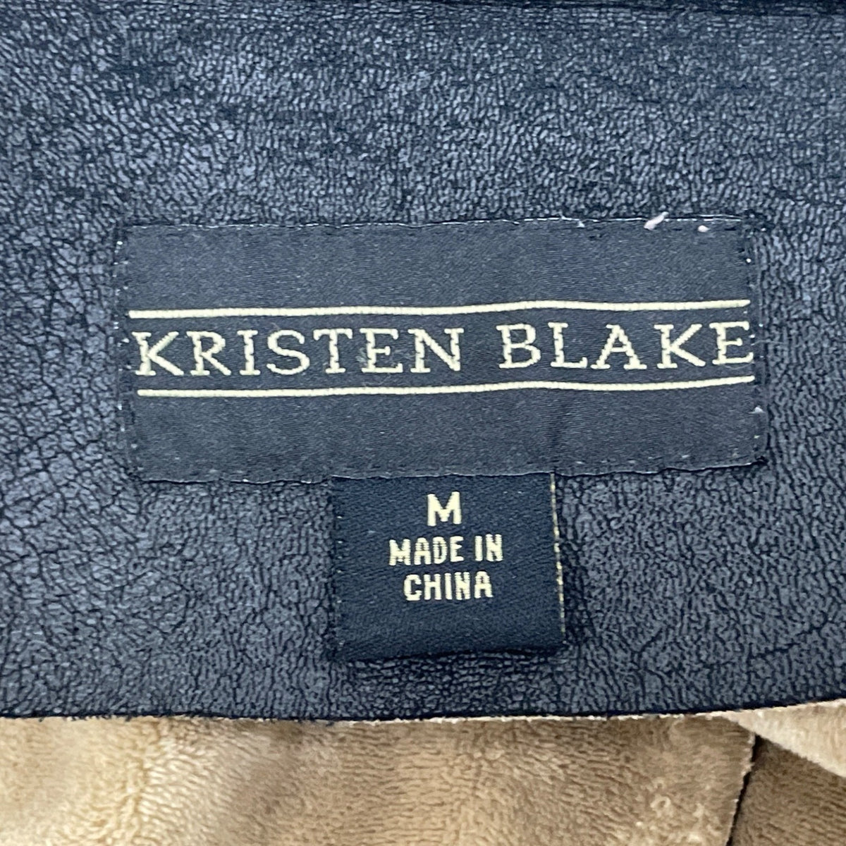 Kristen Blake Womens Black & Tan Button-Up Jacket Size M