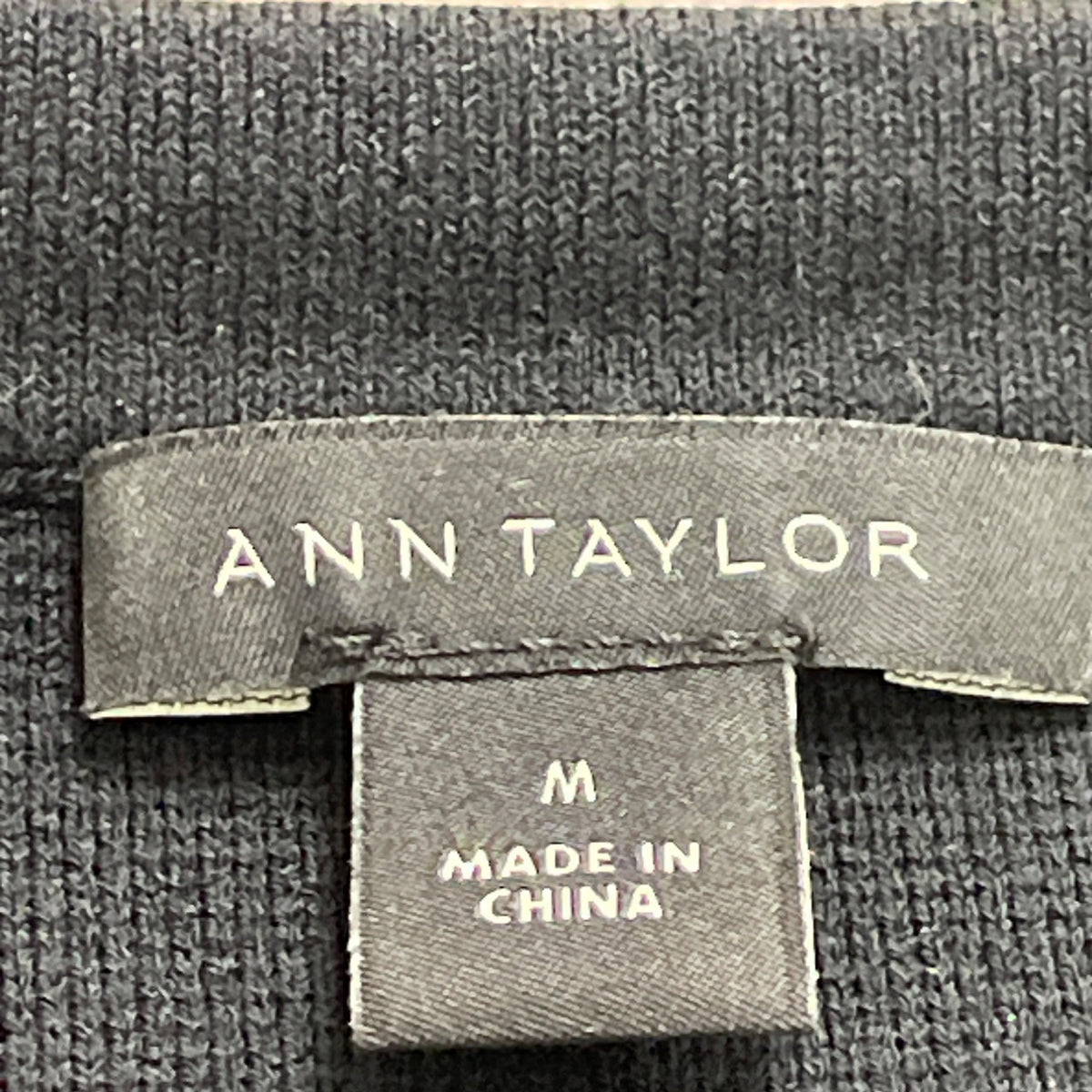 Ann Taylor Women's Black Long Sleeve A-Line Ruffle Hem Dress Size M