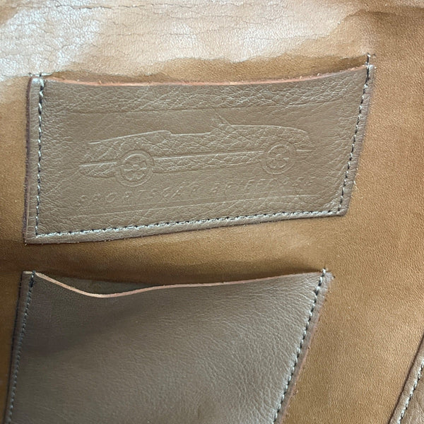 Levenger Vintage Tan Leather Slim Laptop Sleeve With Zipper Closure & Inner Pocket
