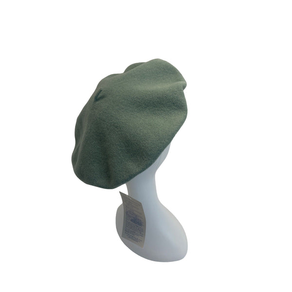 BeauChapeau Wool Beret Hat Green One Size Made In Canada