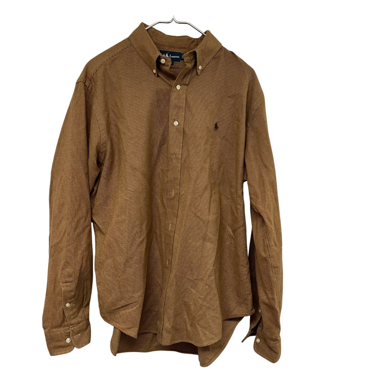 Ralph Lauren Mens Brown Cotton Classic Fit Button-Down Shirt XL Casual Long Sleeve