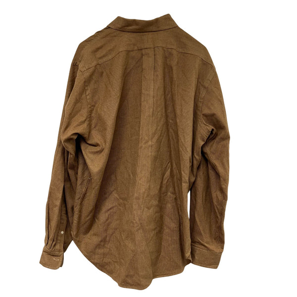 Ralph Lauren Mens Brown Cotton Classic Fit Button-Down Shirt XL Casual Long Sleeve