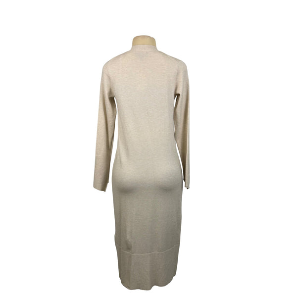 Jessica Simpson Womens Beige Knit Longline Cardigan With Buttons & Pockets Sz M