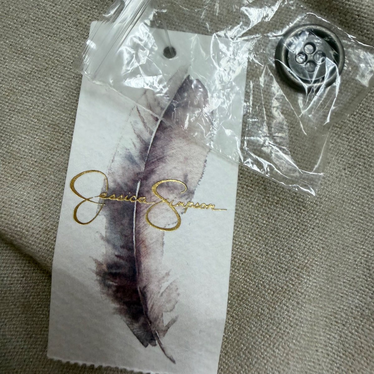 Jessica Simpson Womens Beige Knit Longline Cardigan With Buttons & Pockets Sz M