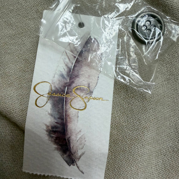 Jessica Simpson Womens Beige Knit Longline Cardigan With Buttons & Pockets Sz M