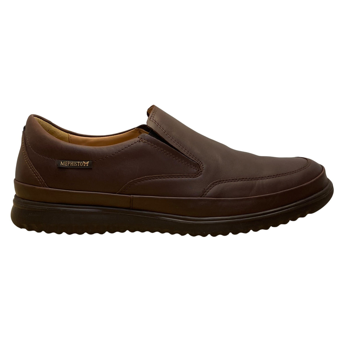 Mephisto Men’s Brown Leather Slip On Shock Absorber Air Jet Dress Shoes Size 11