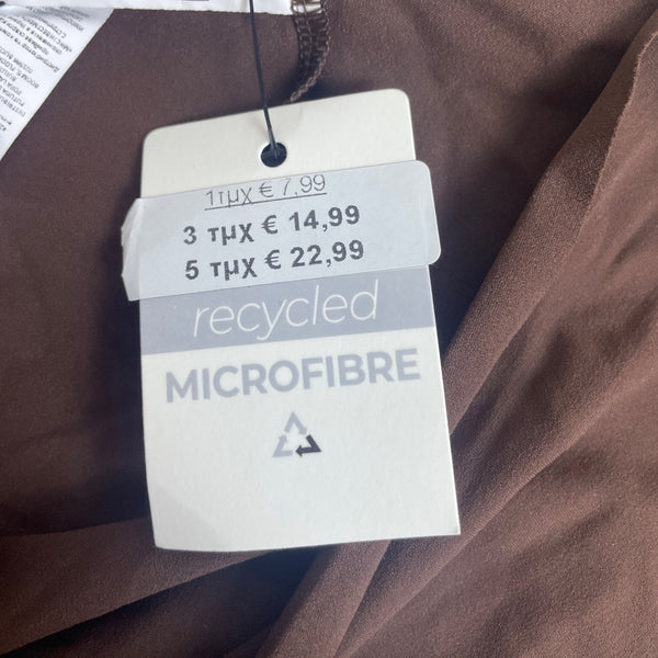 Tezenis Womens High-Waist Briefs Cocoa Brown Underwear Size M- NEW
