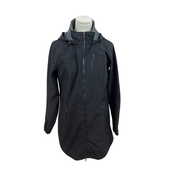 Eddie Bauer Womens Black Hooded Full-Zip Softshell Jacket With Pockets Szize M
